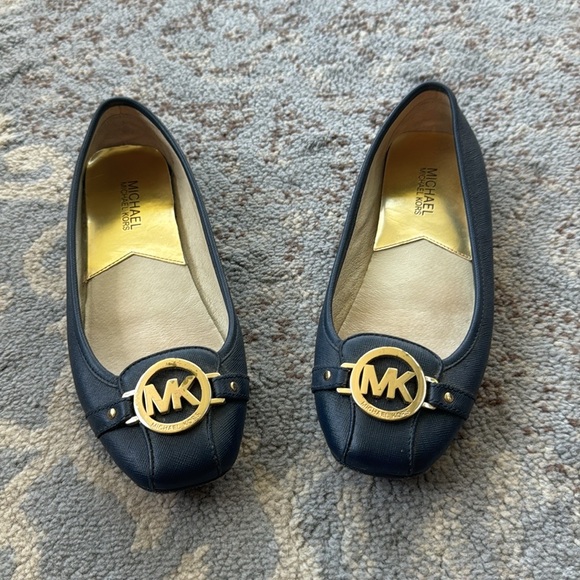 Michael Kors Signature Fulton Moc Ballet Flats Navy 7.5 - Picture 2 of 10